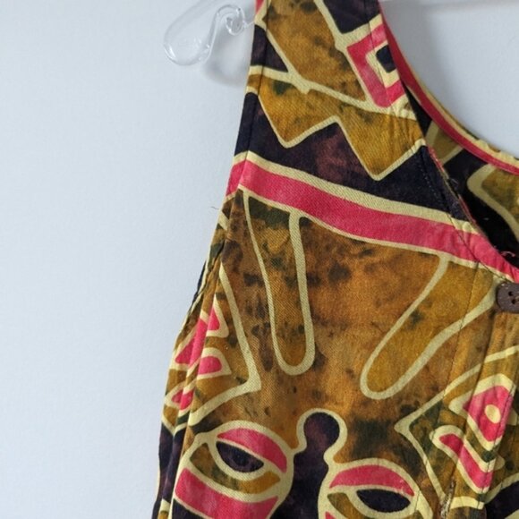 Vibrant Tribal Print Maxi Dress by Jewels - Rayon Fabric - Estimated - Picture 5 of 6